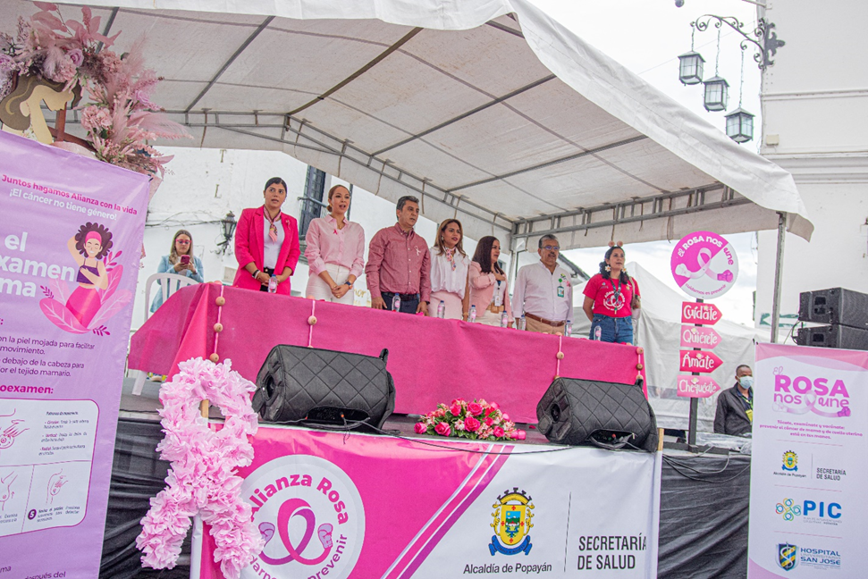 Alcaldía de Popayán activó su campaña el Rosa Nos Une, para la prevención y el cuidado del cáncer de mama