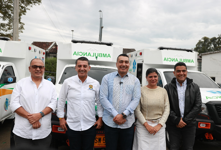 Popayán fortalece su sistema de salud con la llegada de nuevas ambulancias